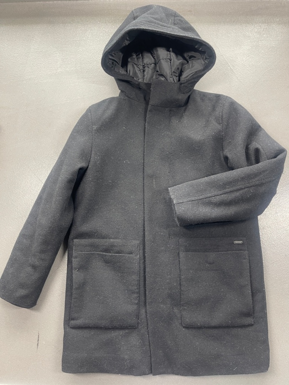 Zara Kids Black Hooded Jacket Boys Size 8